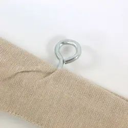 Store voilage effet soie avec du coton et jute écru 60×200