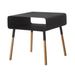 Table de chevet moderne en métal et bois