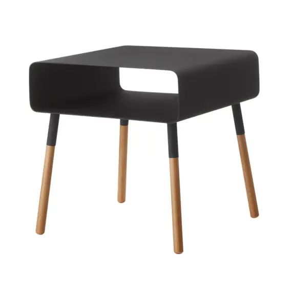 Table de chevet moderne en métal et bois