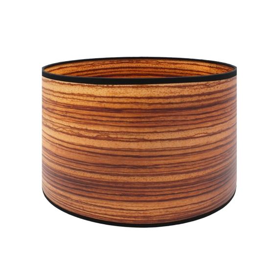 Abat-jour chevet effet bois Pin Ø 20 x H 15