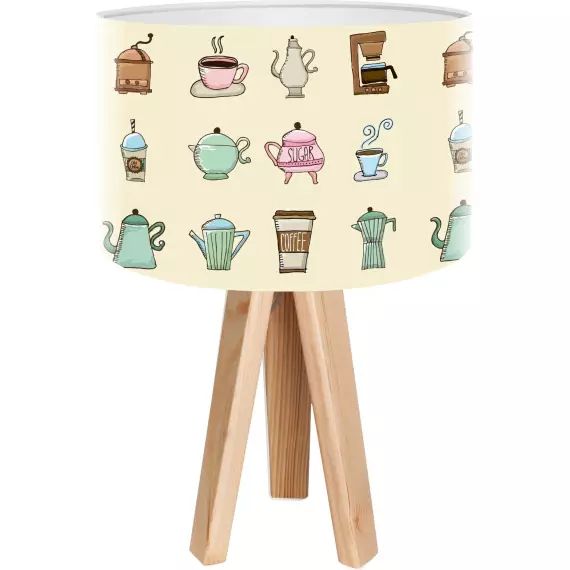 Lampe de chevet bois multicolore 30x30x45cm