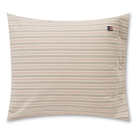 Oreiller Striped Cotton Popeline 50×60 cm Light beige-multi