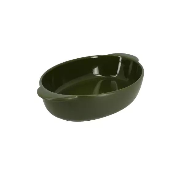 Plat à four ovale en grès vert