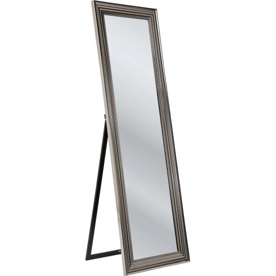 Miroir sur pied en métal argenté 180×55