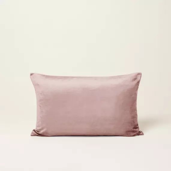 Housse de coussin CASTIGLIONE rose poudré et taupe – ROSE