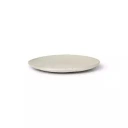 Assiette à mignardises Flow en Céramique, Porcelaine émaillée – Couleur Blanc – 22.89 x 22.89 x 1.5 cm