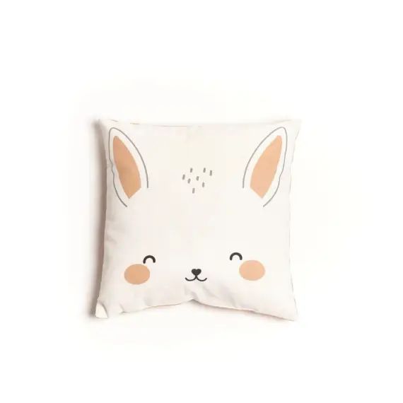 Coussin imprimé en coton rose 40×40
