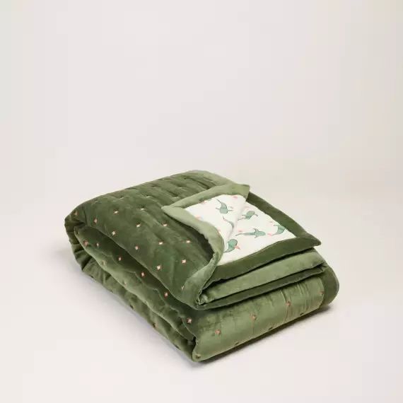 Couvre-lit matelassé NEPTUNE vert loden – VERT