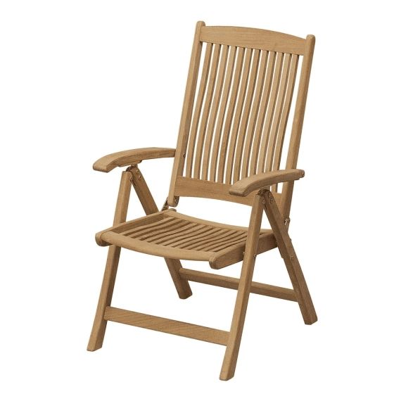 Chaise d’extérieur pliable en bois de teck