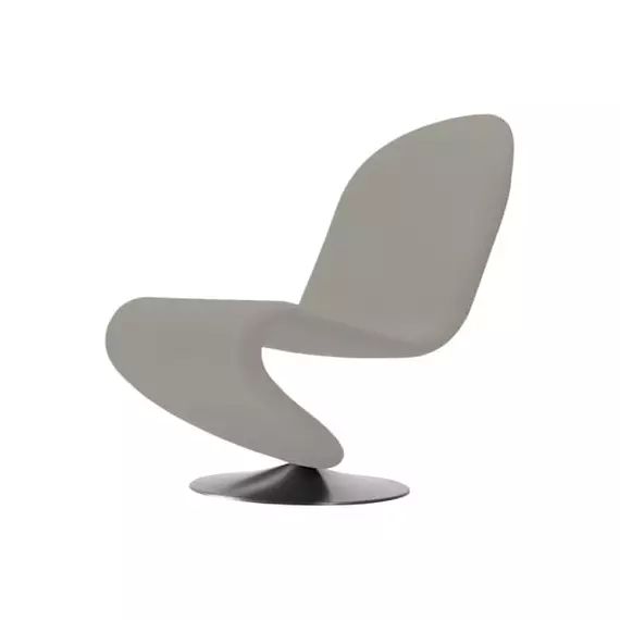 Fauteuil rembourré 123 en Tissu, Laine – Couleur Gris – 67 x 59 x 89 cm – Designer Verner Panton