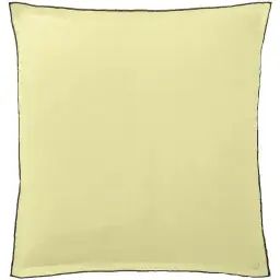 Taie d&rsquo;oreiller lin lave jaune 65×65 cm