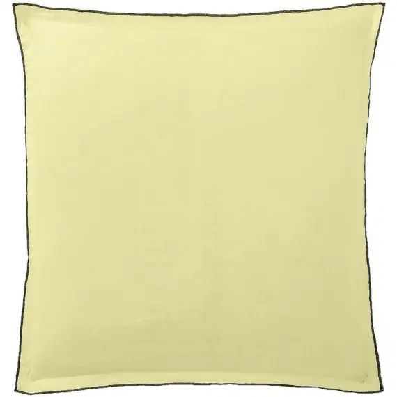 Taie d&rsquo;oreiller lin lave jaune 65×65 cm