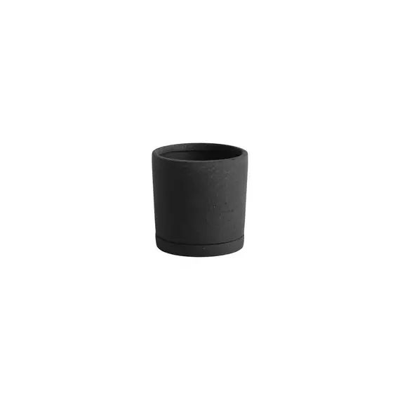 Pot de fleurs Pot de fleurs en Matériau composite, Polystone – Couleur Noir – 19.83 x 19.83 x 14 cm