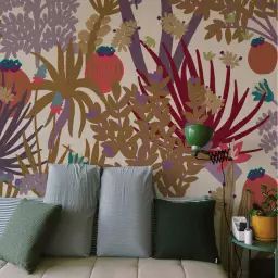 Papier peint panoramique jungle cactus 525 x 250  beige