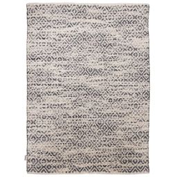 Tapis moderne en laine fait à la main gris 140×200