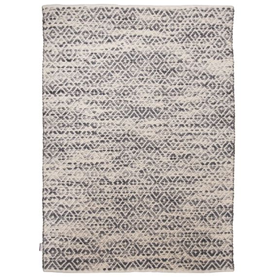 Tapis moderne en laine fait à la main gris 140×200