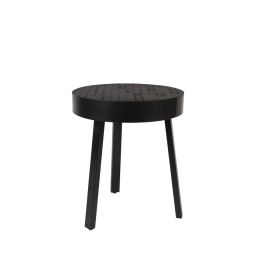 Suri – Table d’appoint ronde en teck recyclé et métal ø45cm