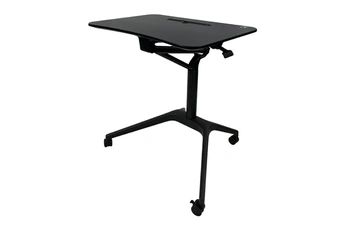 Bureau droit Rekt R-Desk Mobile Noir – Bureau Mobile 71.5 x 47.5 x 75.5-106 cm pour Télétravail