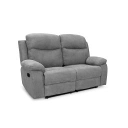 Canapé de relaxation 2 places en tissu BONA – Gris clair – 154 x 90 x 100 cm – Usinestreet