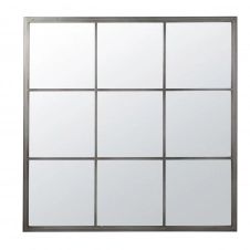 Miroir en métal brossé 110×110