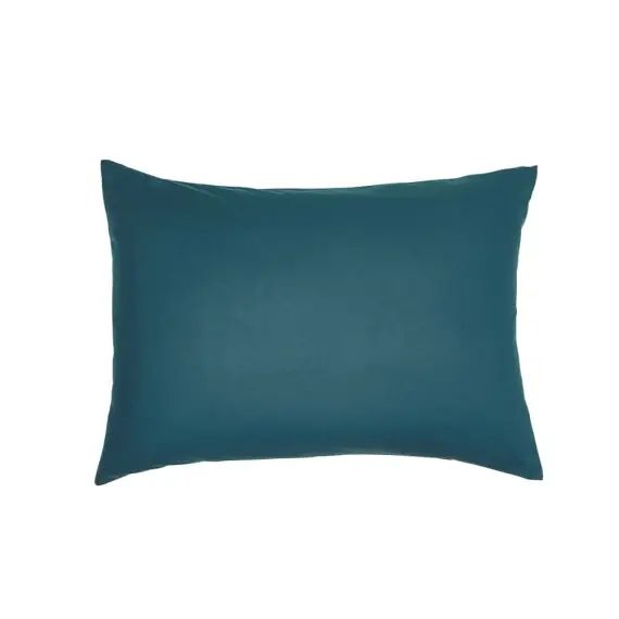 Taie d&rsquo;oreiller en coton vert foncé 50×70