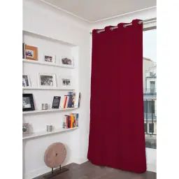 Rideau phonique thermique occultant velours rouge 130×260