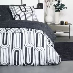 Parure de lit en Coton Blanc 240×220 cm