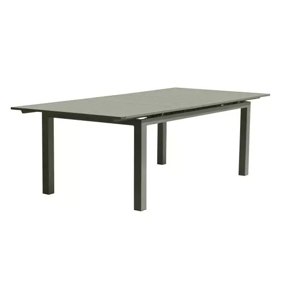 Table de jardin 12 places en aluminium kaki