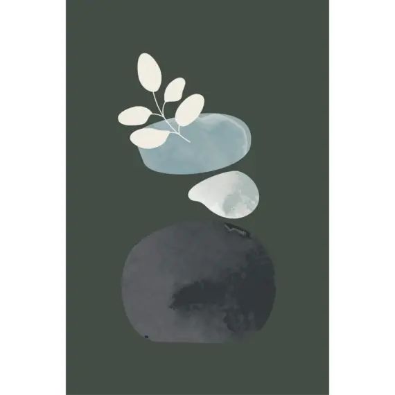 Tableau sur toile vase abstrait 45×65 cm