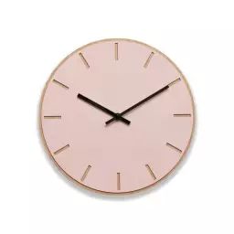 Horloge murale en linoléum rose D28cm