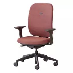 Chaise de bureau ergonomique en tissu rouge