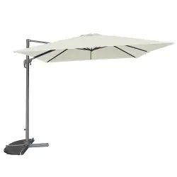 Parasol déporté 3×3 m écru