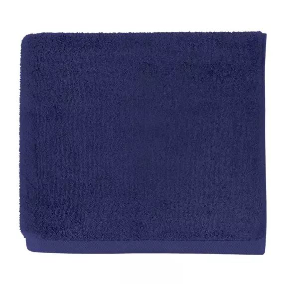 Drap de bain en coton bio bleu 100×160