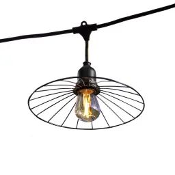 Guirlande lumineuse Acier Noir 6m