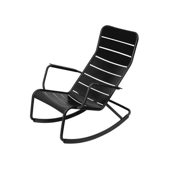 Rocking chair Luxembourg en Métal, Aluminium laqué – Couleur Noir – 50 x 50 x 99 cm – Designer Frédéric Sofia