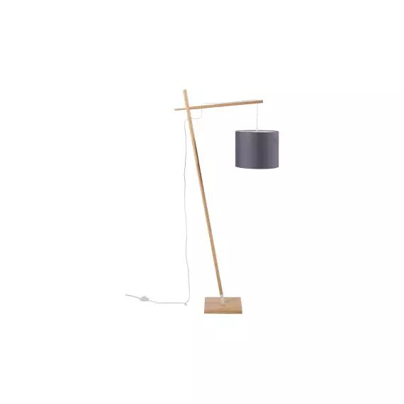 Lampadaire Métal et bois 160 cm noir OSLO