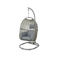 image de fauteuils et poufs de jardin scandinave Fauteuil suspendu œuf de jardin 1 place en polyéthylène gris