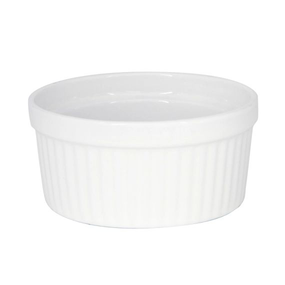 Moule à soufflé n.4  21 cm en porcelaine  blanc