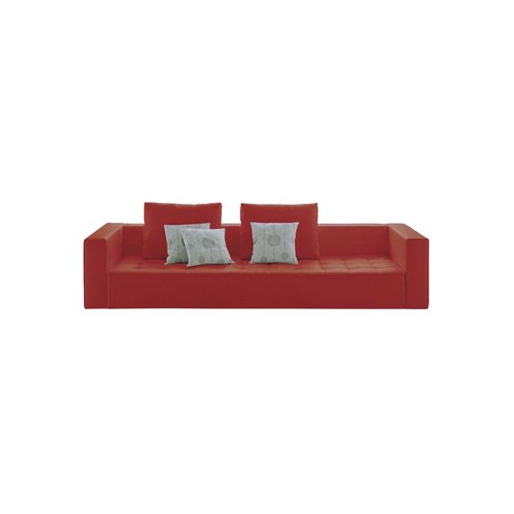 Canapé 3 places ou + Kilt en Tissu – Couleur Rouge – 165.1 x 234 x 64 cm – Designer Emaf Progetti