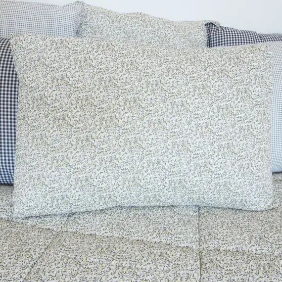 Coussin rectangulaire coton imprimé Vert