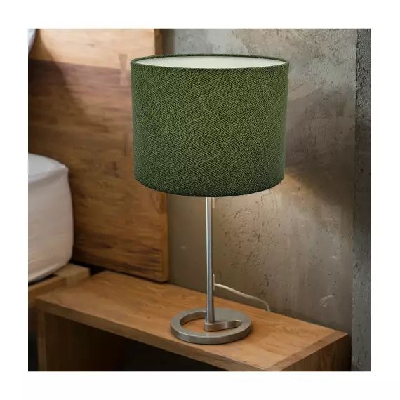 Abat-jour chevet Effet Lin Vert Ø 20 x H 15