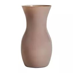 Vase en verre en taupe 17x17x30cm
