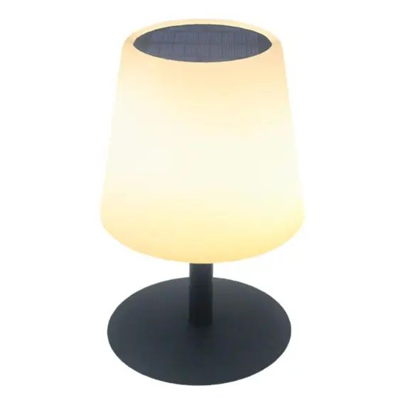 Lampe de table solaire Acier BlancH25cm
