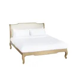 Lit double 160 en chêne et sommier naturel foncé