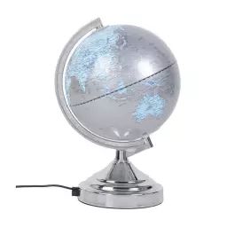 MUNDO-Lampe Globe Terrestre Métal L20cm