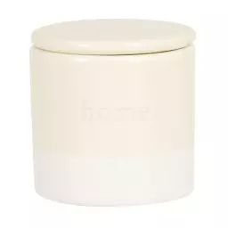 Bougie parfumée en céramique blanche et beige