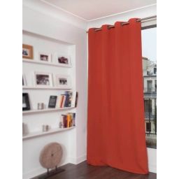 Rideau phonique thermique occultant orange 140×260