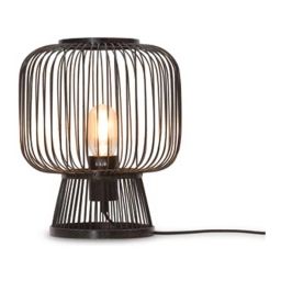 Lampe de table en bambou noir H30cm