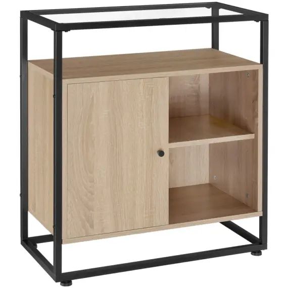 Commode Style Industriel Bois clair industriel, Chêne Sonoma