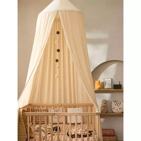 Ciel de lit en gaze de coton EAU DE ROSE